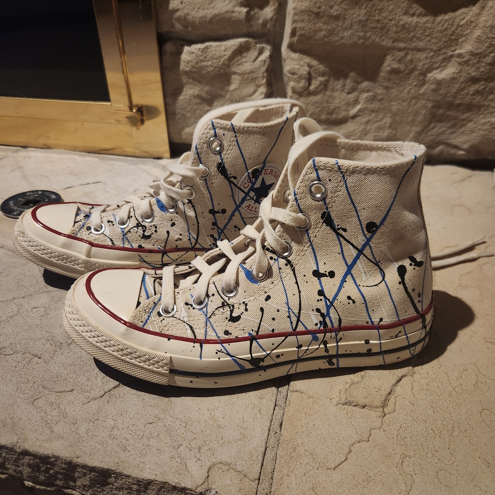 Converse Chuck Taylor High-Tops with Paint Splatter Design